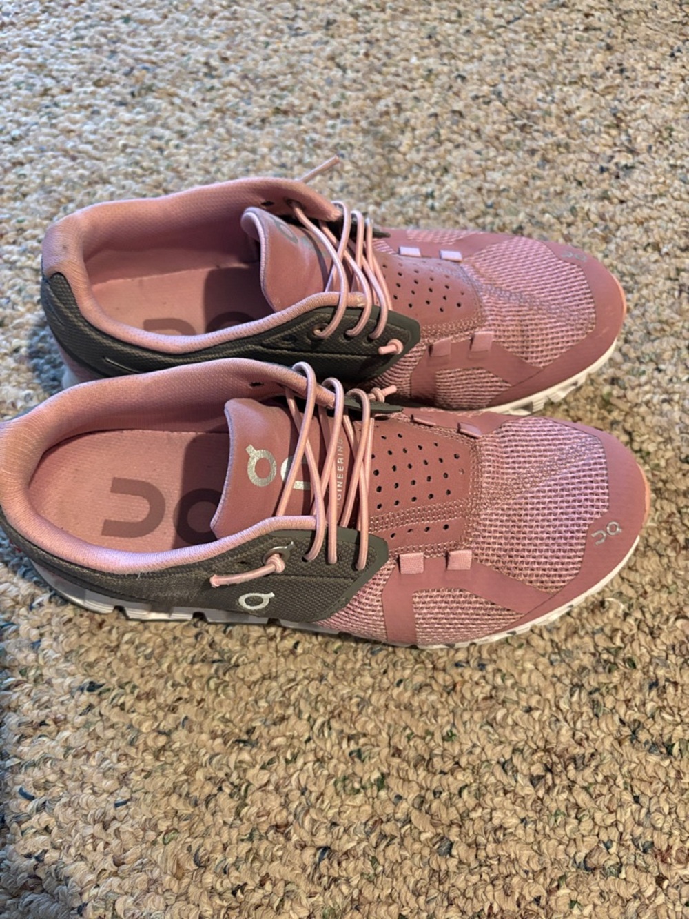 On Running Women's Pink and Brown on cloud  Sneakers